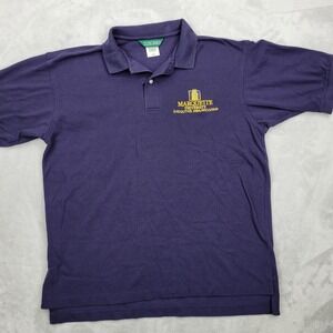 Vintage Marquette Shirt‎ Mens Large Blue Casual Golf Polo University MBA Program